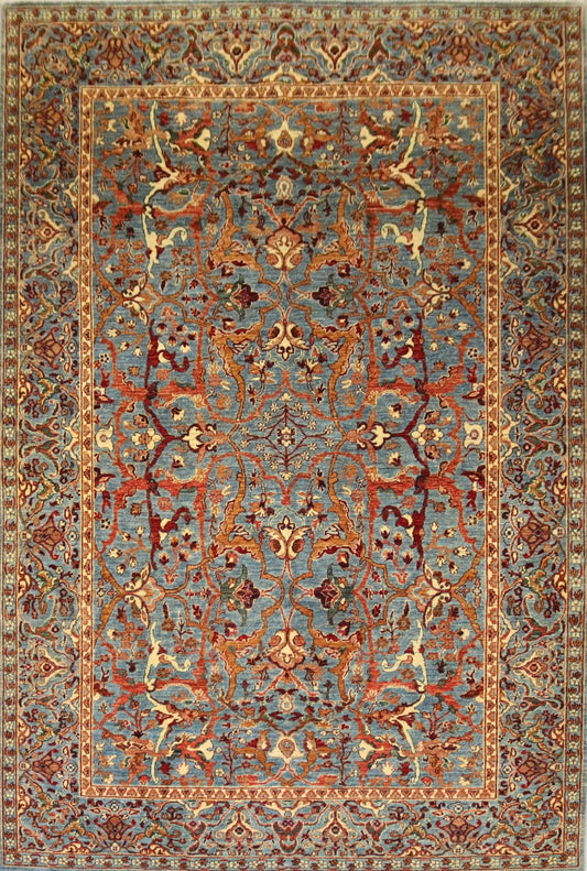 Turkmen Handmade Gray Rug – 10.1×6.7ft.