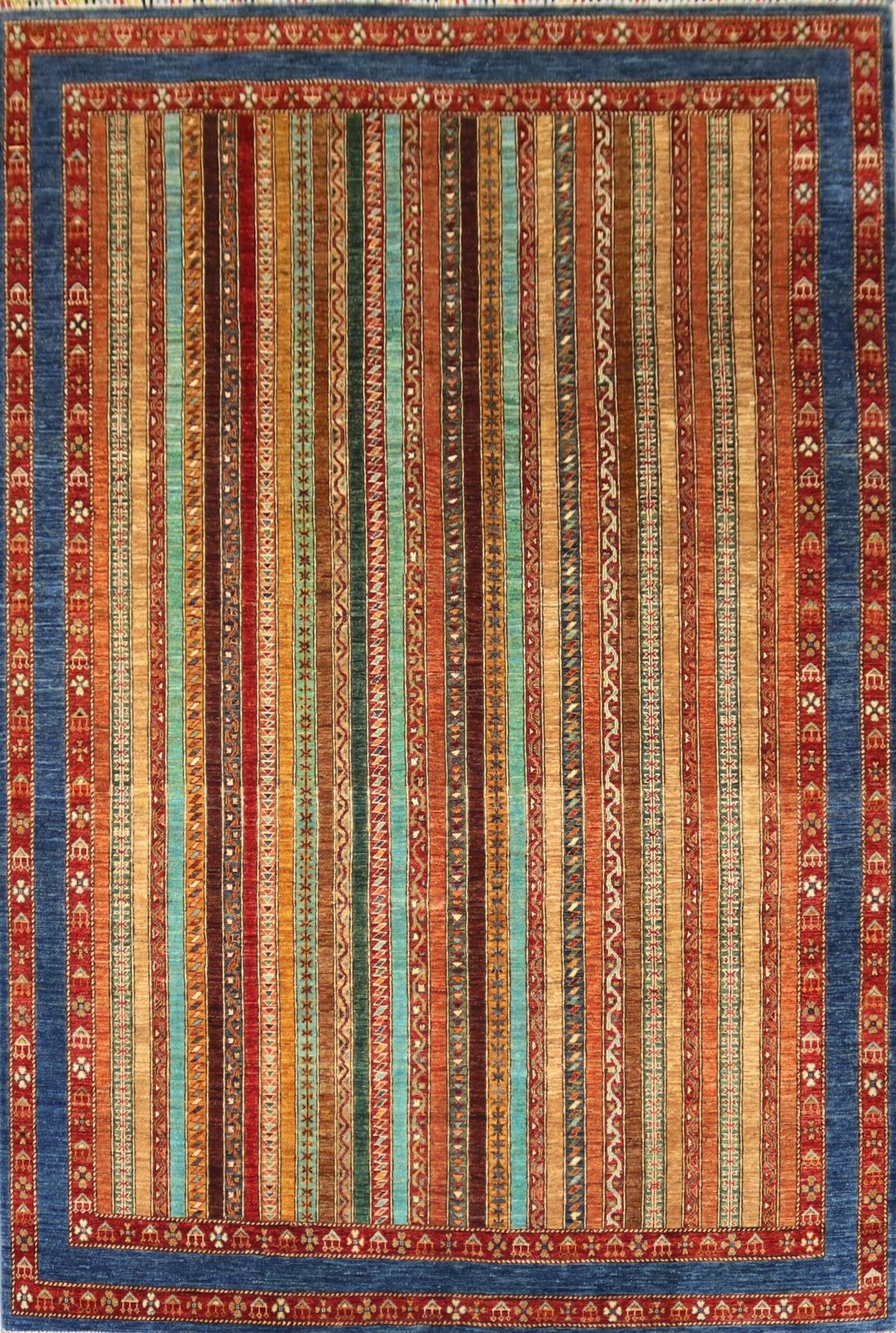 Handmade Shall design Rug -  9.8×6.9Ft.