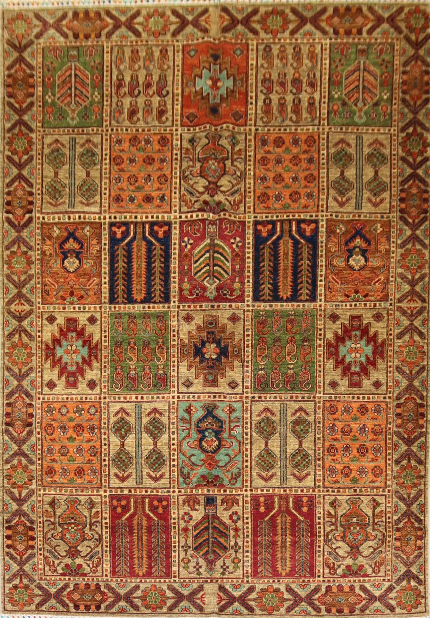 Tribal Afghan Handmade Rug  - 10.1×6.7 Ft.