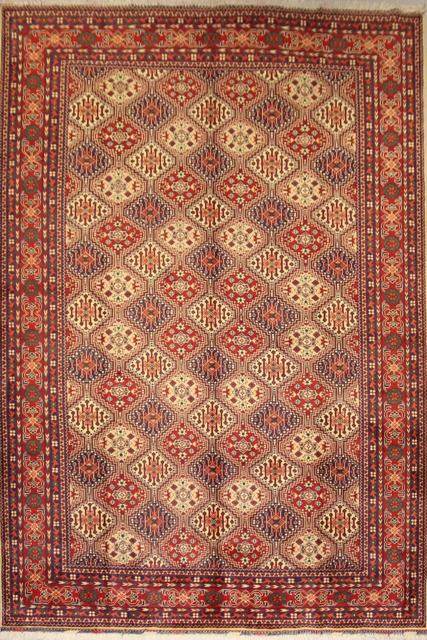 Brown Handmade Rug -10.1×6.5Ft.