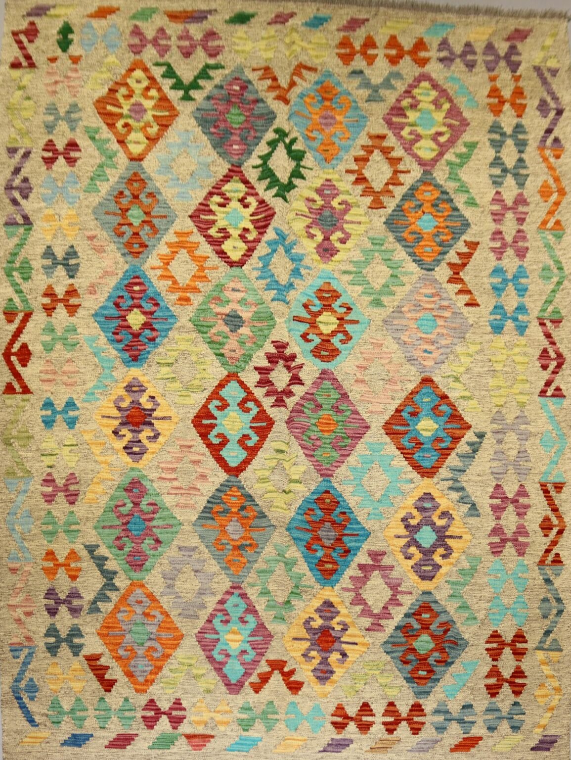 Afghan Kilim -8.1×5.9Ft.