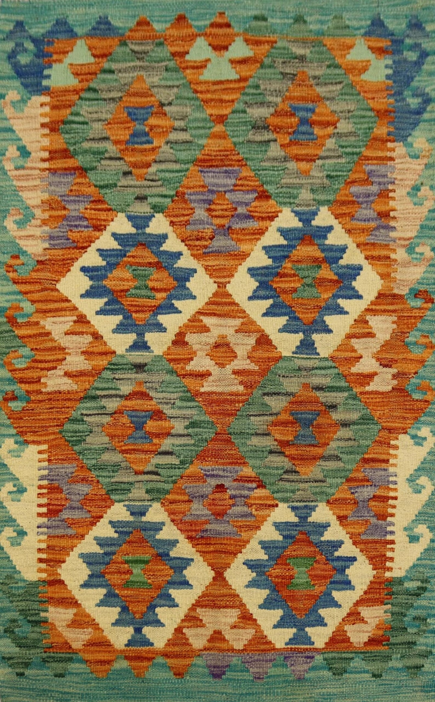 Vintage Afghan Handmade Kilim - 4.2×2.6Ft.