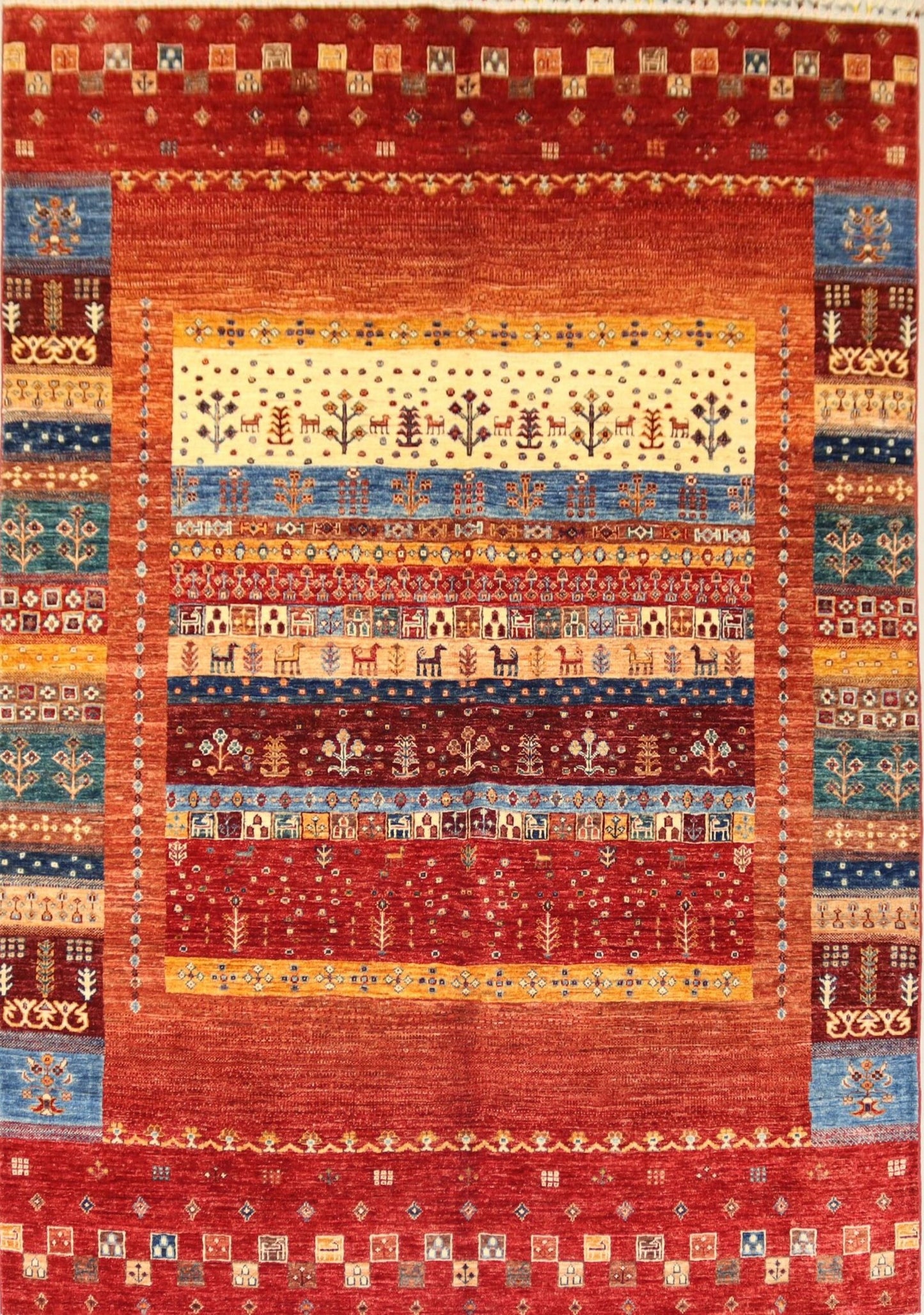 Afghan Tribal Area Rug - 7.9×5.6 Ft.