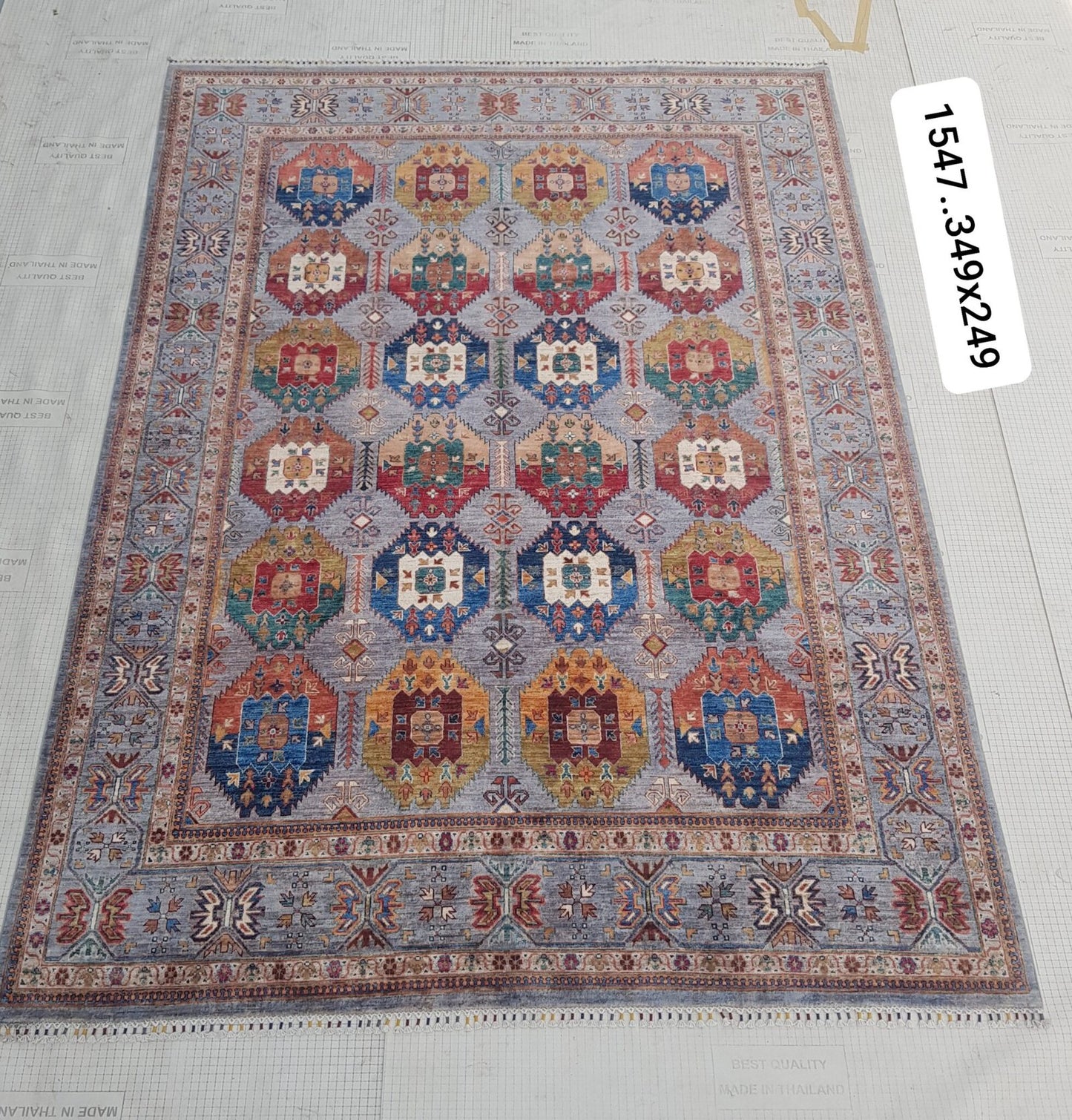 Afghan Turkmen Handmade Rug -11.4X 8.1 Ft