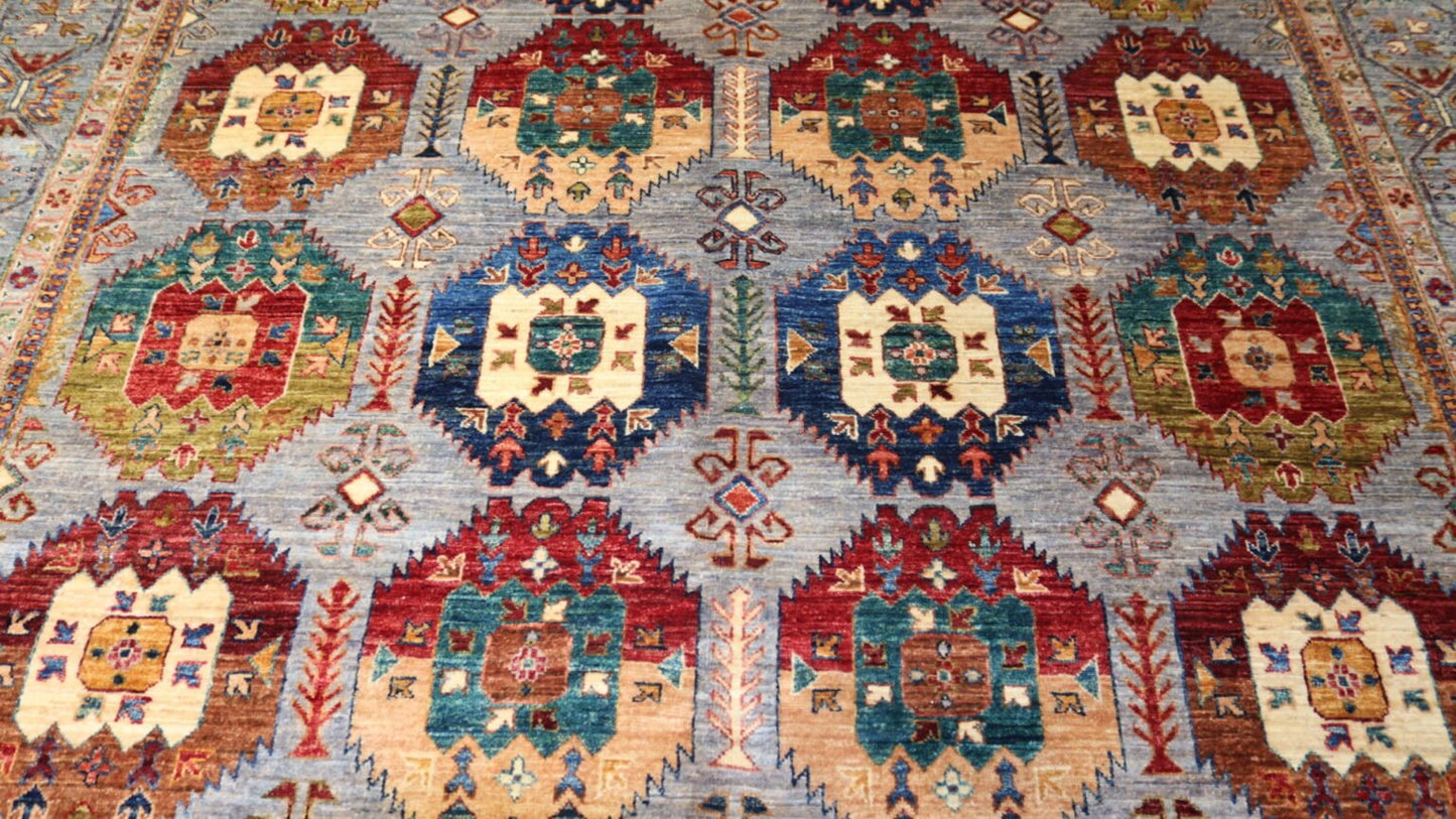 Afghan Turkmen Handmade Rug -11.4X 8.1 Ft