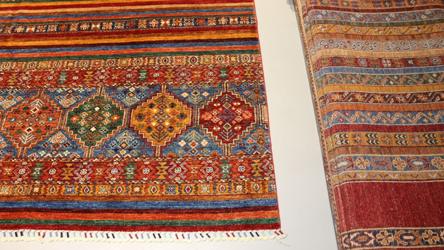 Turkmen Handmade Khurjeen Rugs - 11.7 X 8.8 Ft