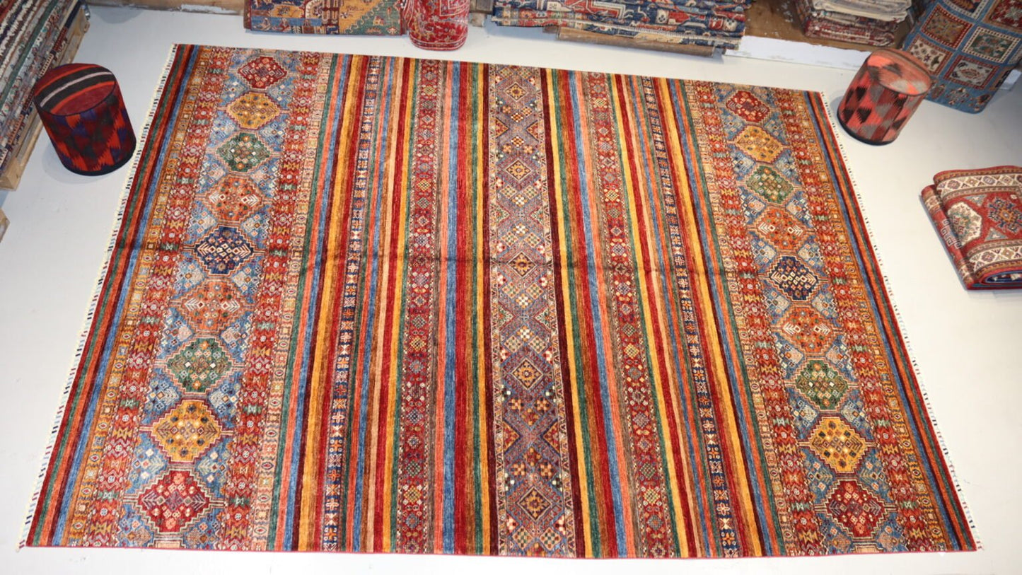 Turkmen Handmade Khurjeen Rugs - 11.7 X 8.8 Ft