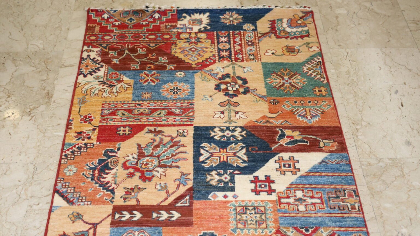 Afghan Handmade Rug-Size-297X83-Cm–9.7X2.7 Ft.