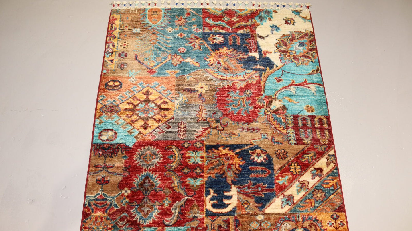 Afghan Handmade Rug-Size-313X89Cm-10.2×2.7 Ft.