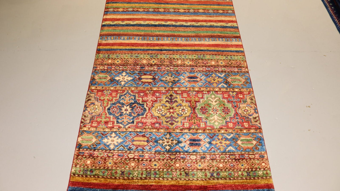 Afghan Handmade Rug-Size-306X83 Cm-10.1×2.3 Ft.