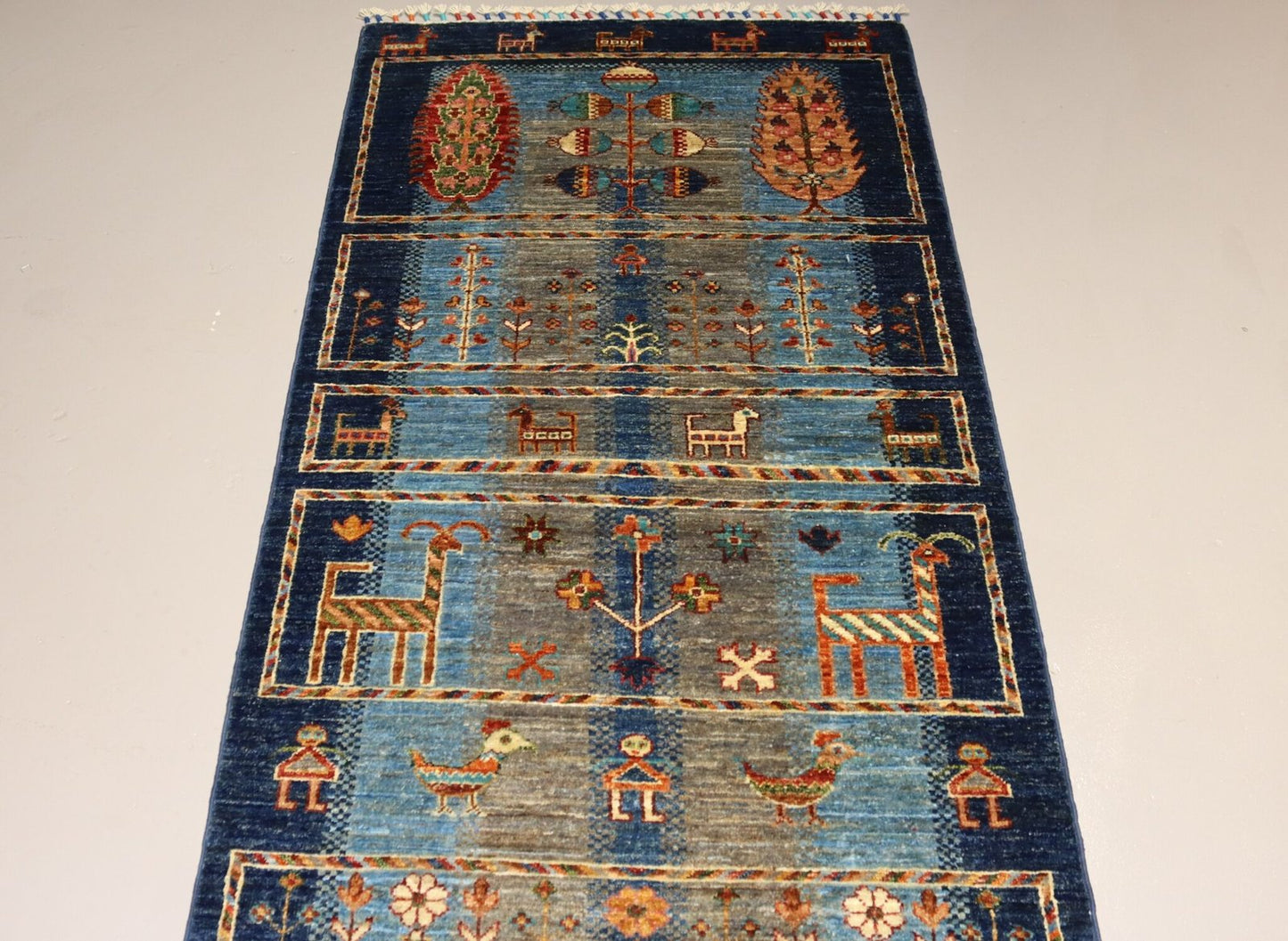 Afghan Handmade Rug -Size-293X83 Cm-9.6×2.7 Ft.