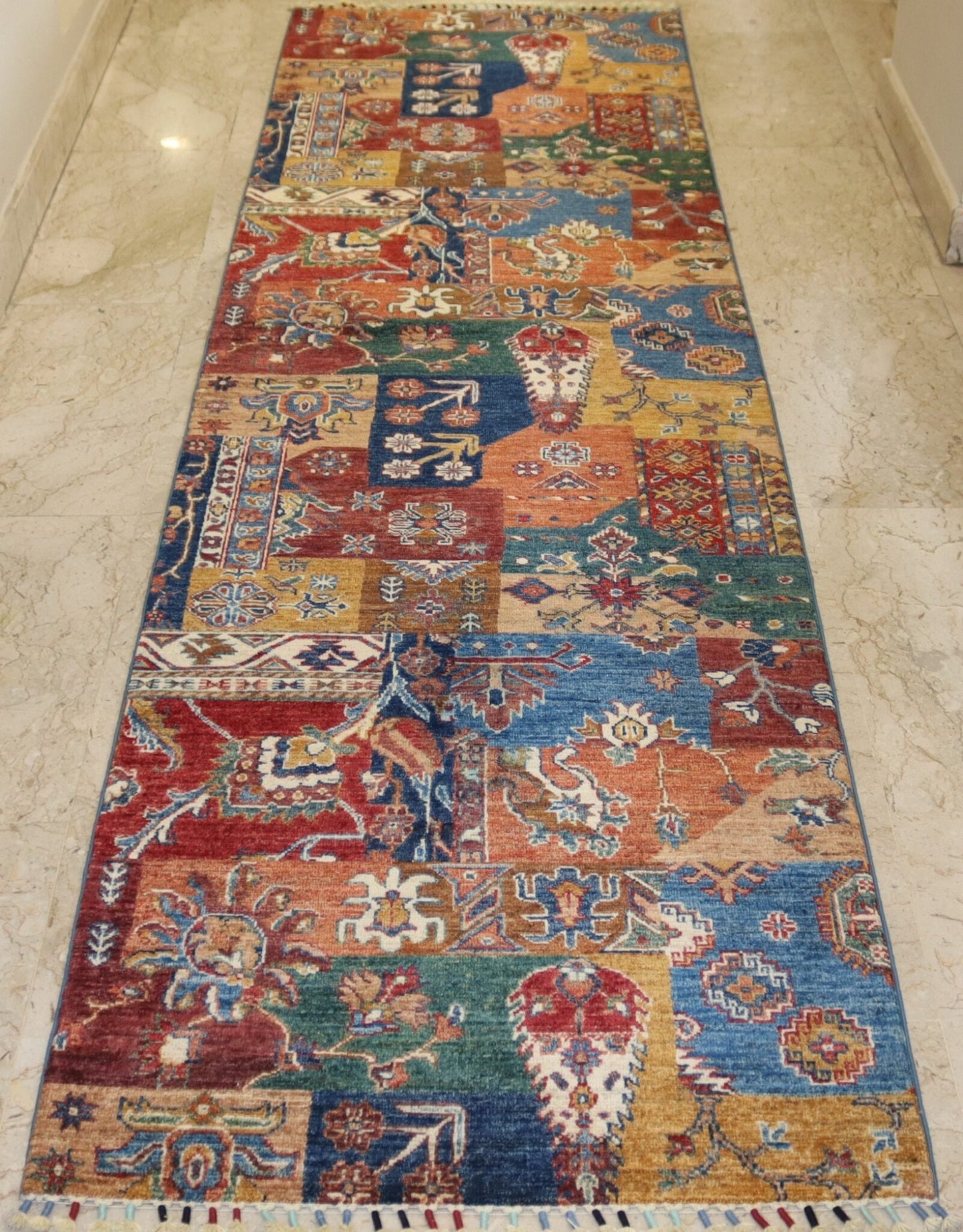 Afghan Handmade Rug-Size-308X84-Cm-10.1X2.7 Ft.