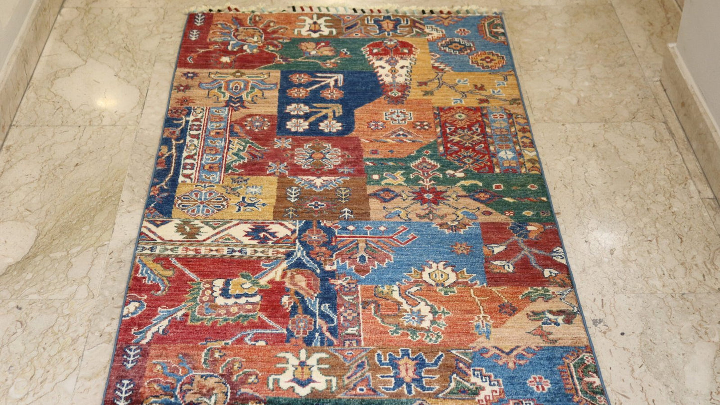 Afghan Handmade Rug-Size-308X84-Cm-10.1X2.7 Ft.