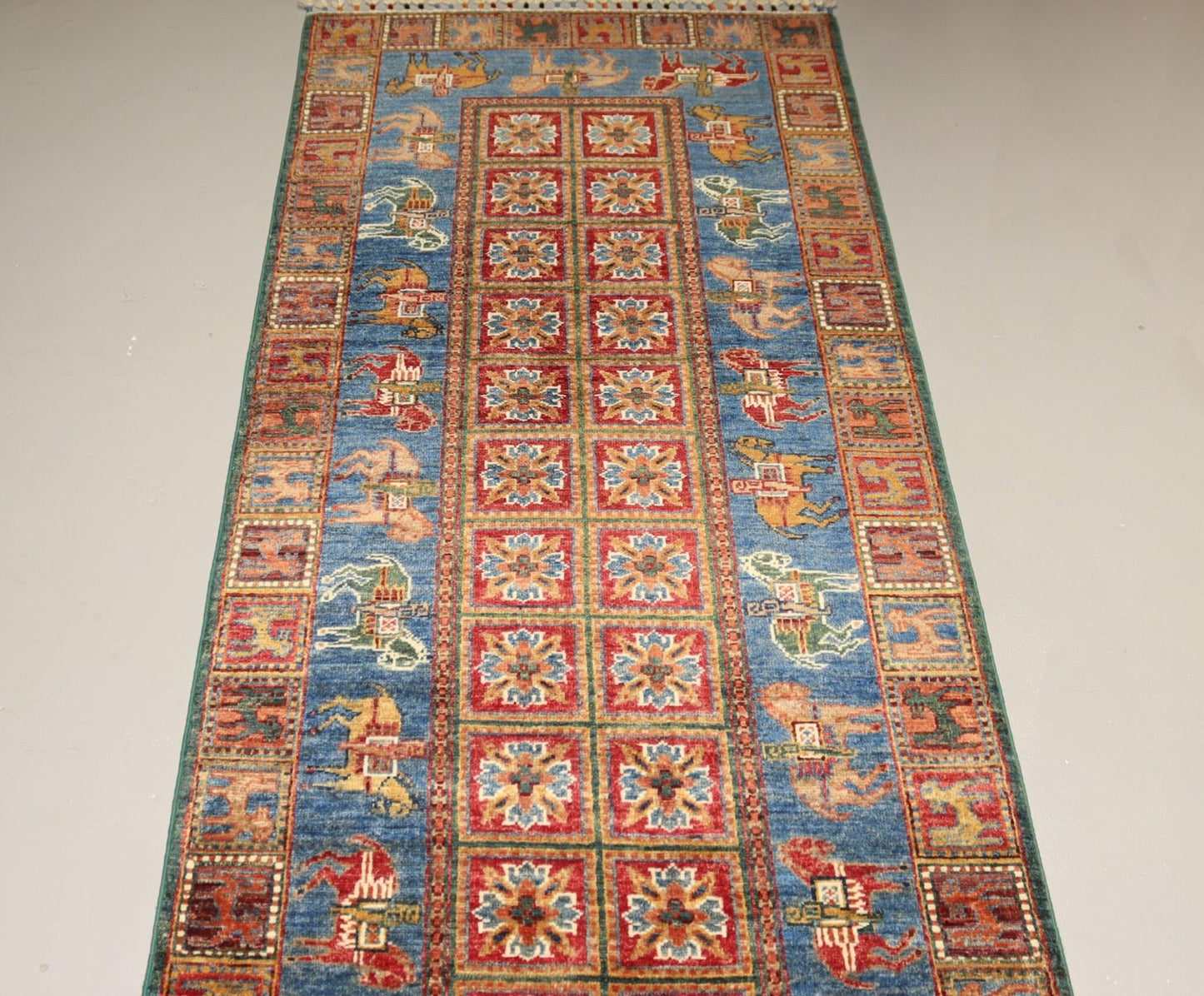 Afghan Handmade Rug-Size- 301X82 Cm-9.8×2.8 Ft. OUT OF STOCK