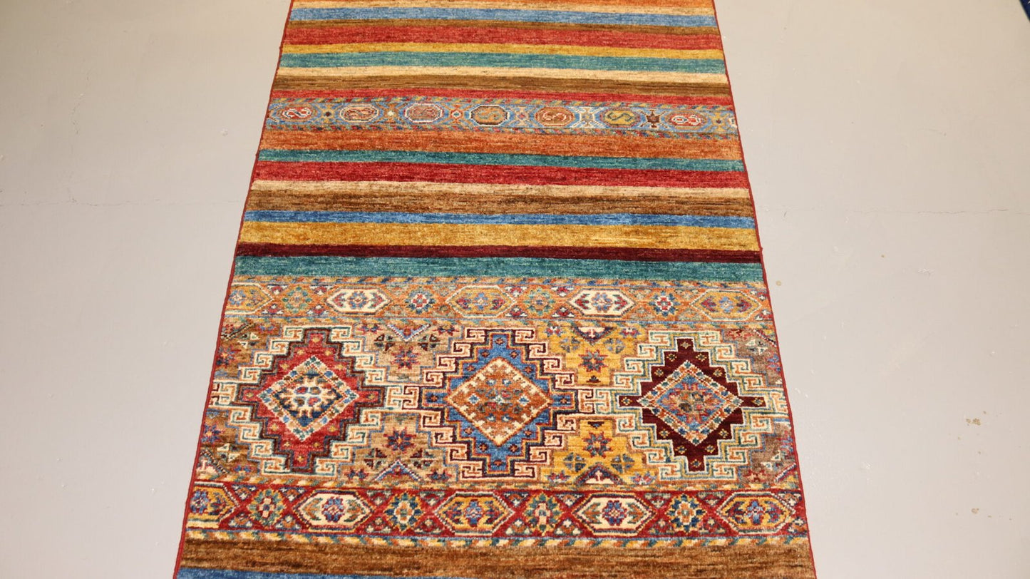 Afghan Handmade Rug-Size-286X85 Cm-9.3×2.7 Ft.