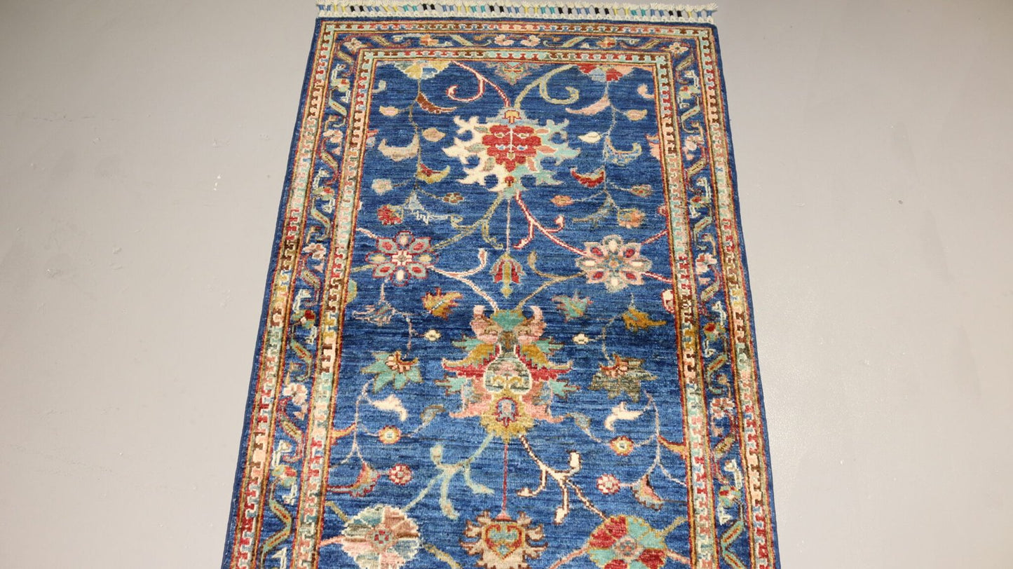 Afghan Handmade Rug-Size- 301X82 Cm-9.6×2.6 Ft.