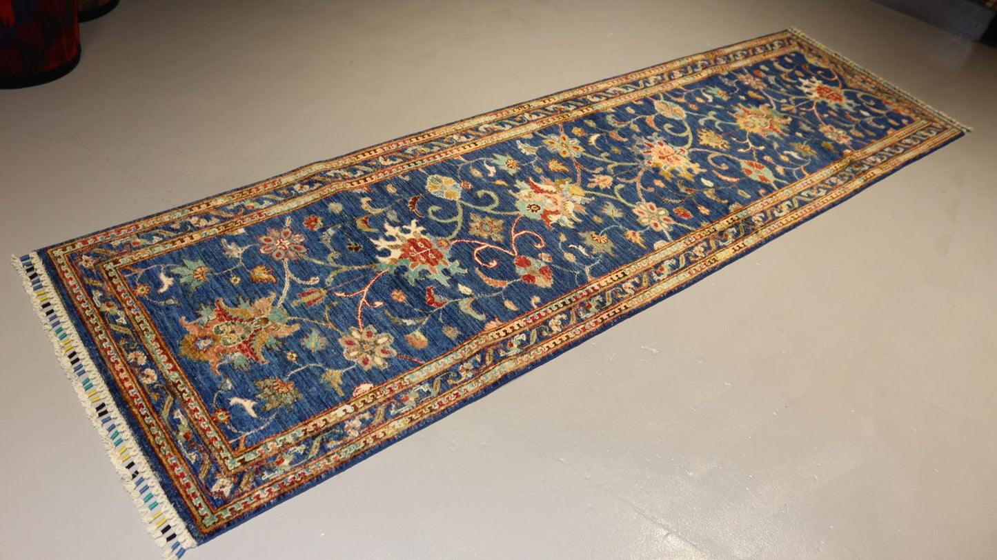 Afghan Handmade Rug-Size- 301X82 Cm-9.6×2.6 Ft.