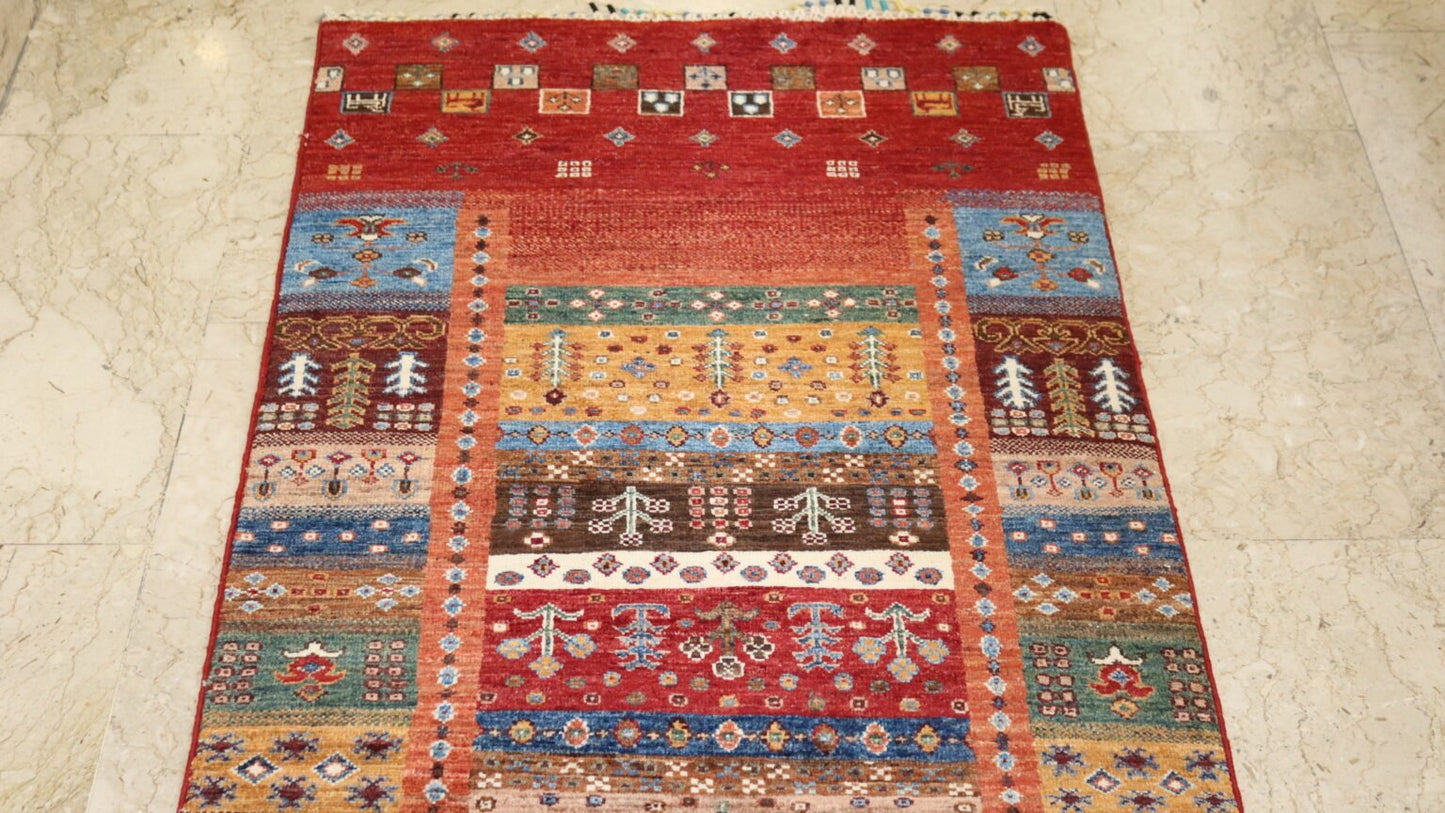 Afghan Handmade Rug-Size-260X85-Cm-8.5X2.7 Ft.