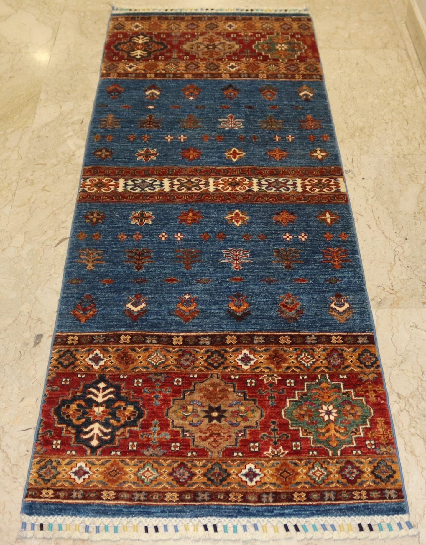 Afghan Handmade Rug-Size-205X75-Cm–6.7X2.4 Ft. OUT OF STOCK