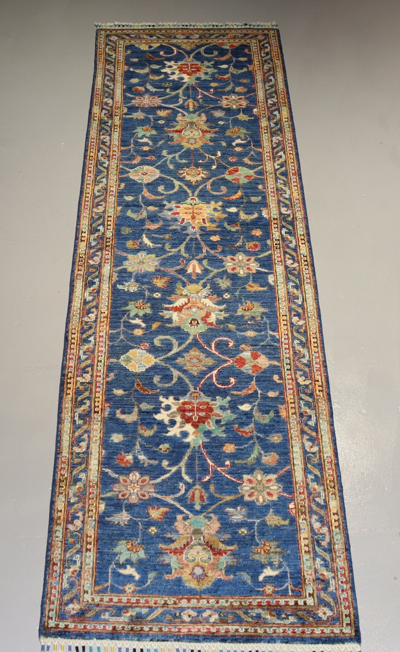 Afghan Handmade Rug-Size-294X84 Cm-9.6×2.7 Ft.