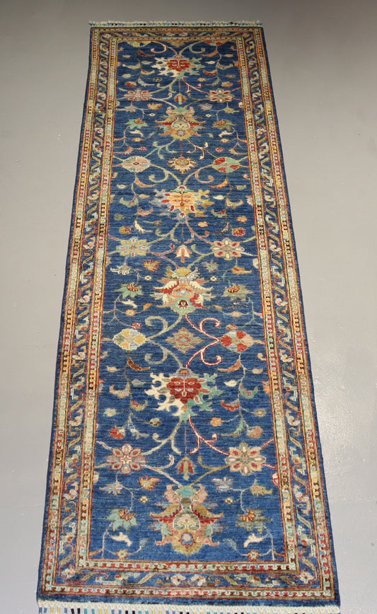 Afghan Handmade Rug-Size-294X84 Cm-9.6×2.7 Ft.