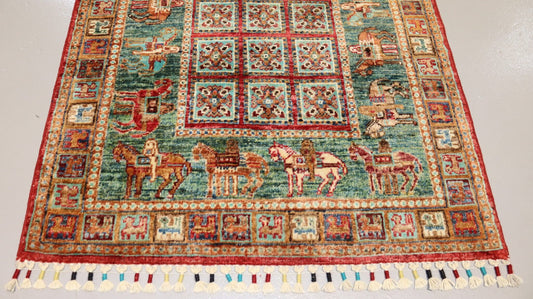 Afghan Handmade Rug-Size-301X84-CM 9.9×2.7 FT. OUT OF STOCK