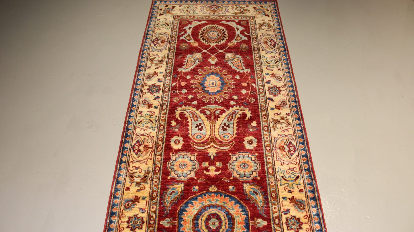 Afghan Handmade Rug -Size- 306X80 Cm-6.8×2.8 Ft.OUT OF STOCK