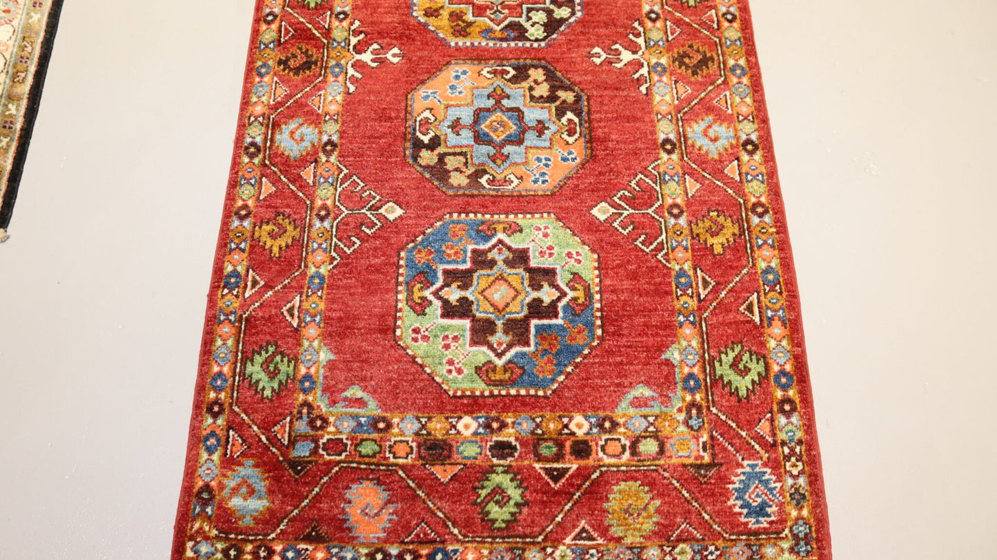 Afghan Handmade Rug -Size-350X82Cm-11.4×32.6 Ft.