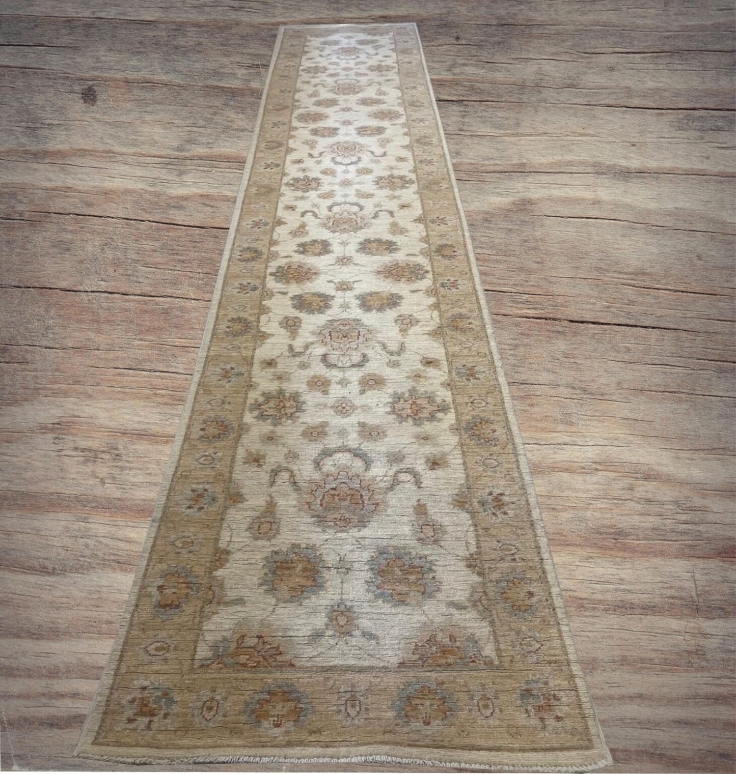 Afghan Handmade Rug -Size-428×81-Cm-14×2.6 FT.