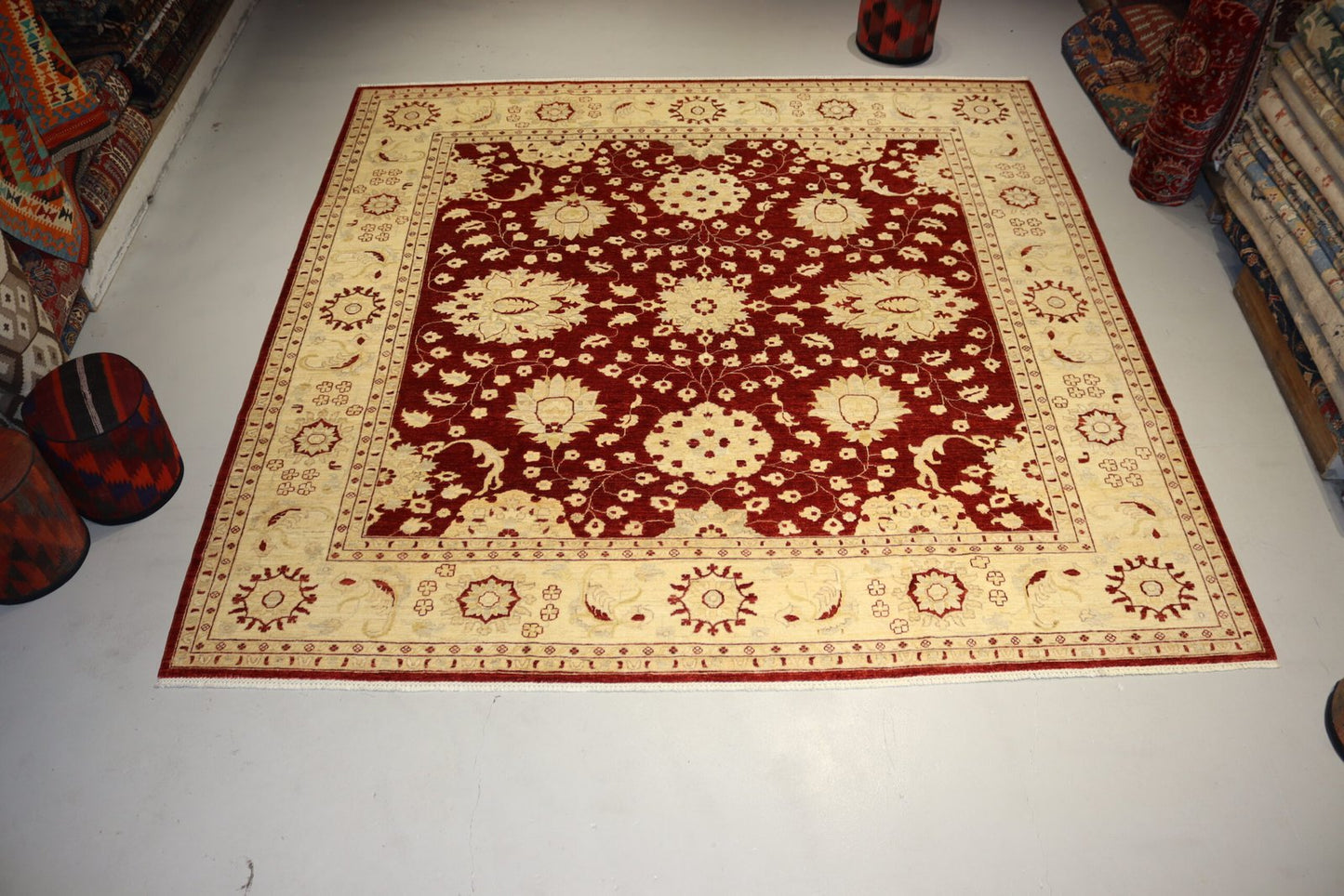 Afghan Handmade Rug – 308 X 311 Cm– 10.1 X 10.2 FT.