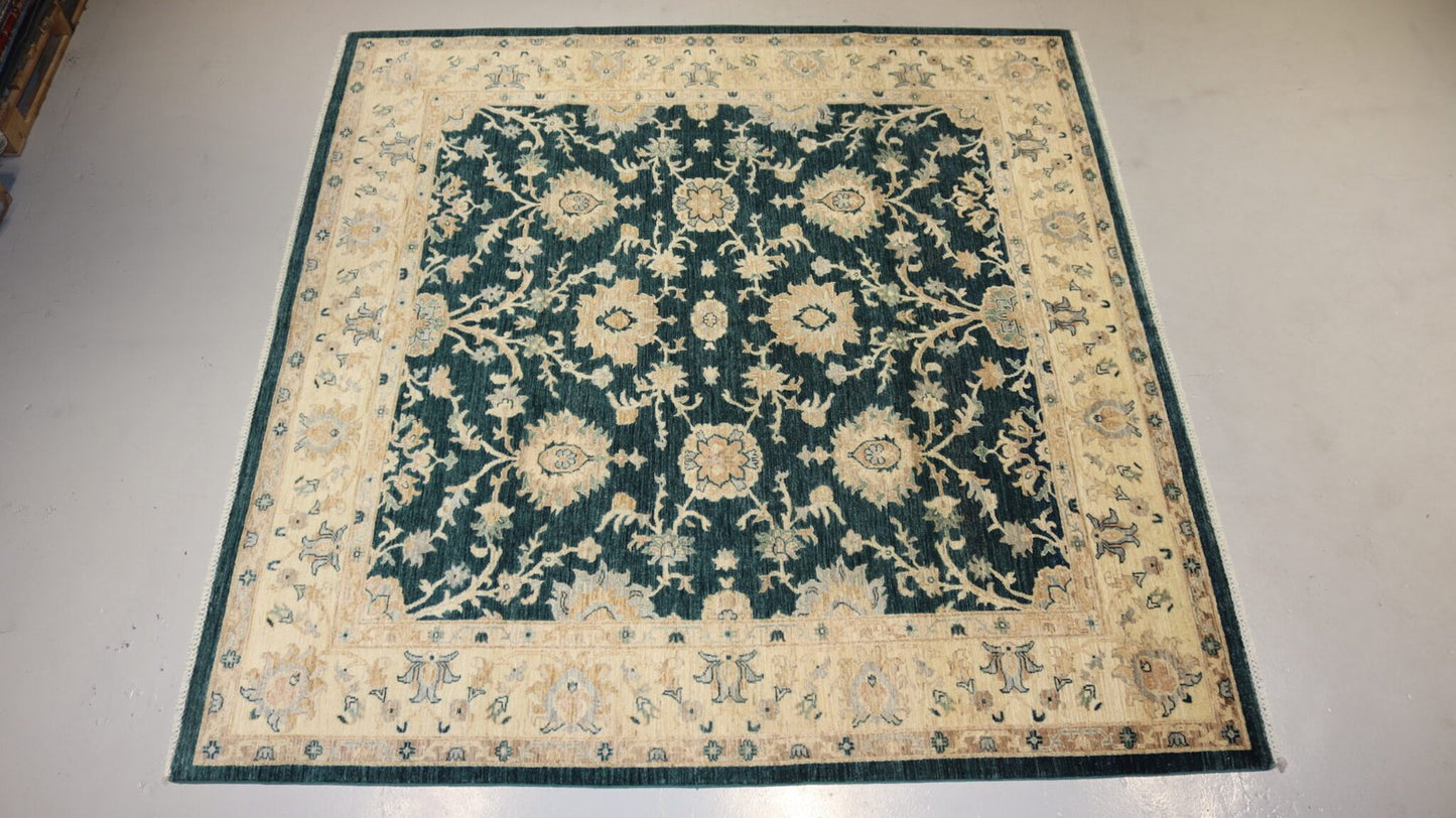 Afghan Handmade Rug -Size- 247×253 Cm-8.1×8.3 Ft..