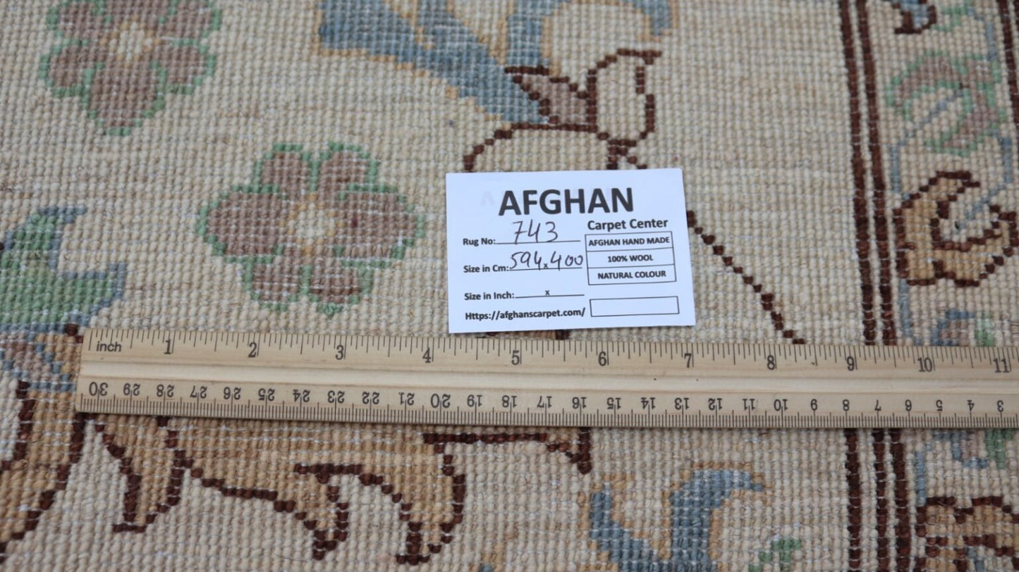 Afghan Handmade Rug -Stock -size-594 X 400-Cm-19.4×13.1 FT. OUT OF STOCK