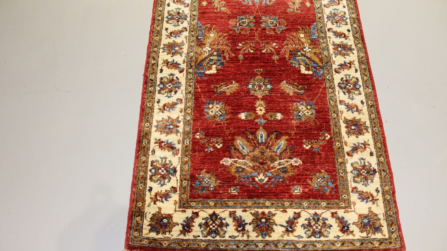 Afghan Handmade Rug -Size-318X83Cm-10.4×2.7 Ft.