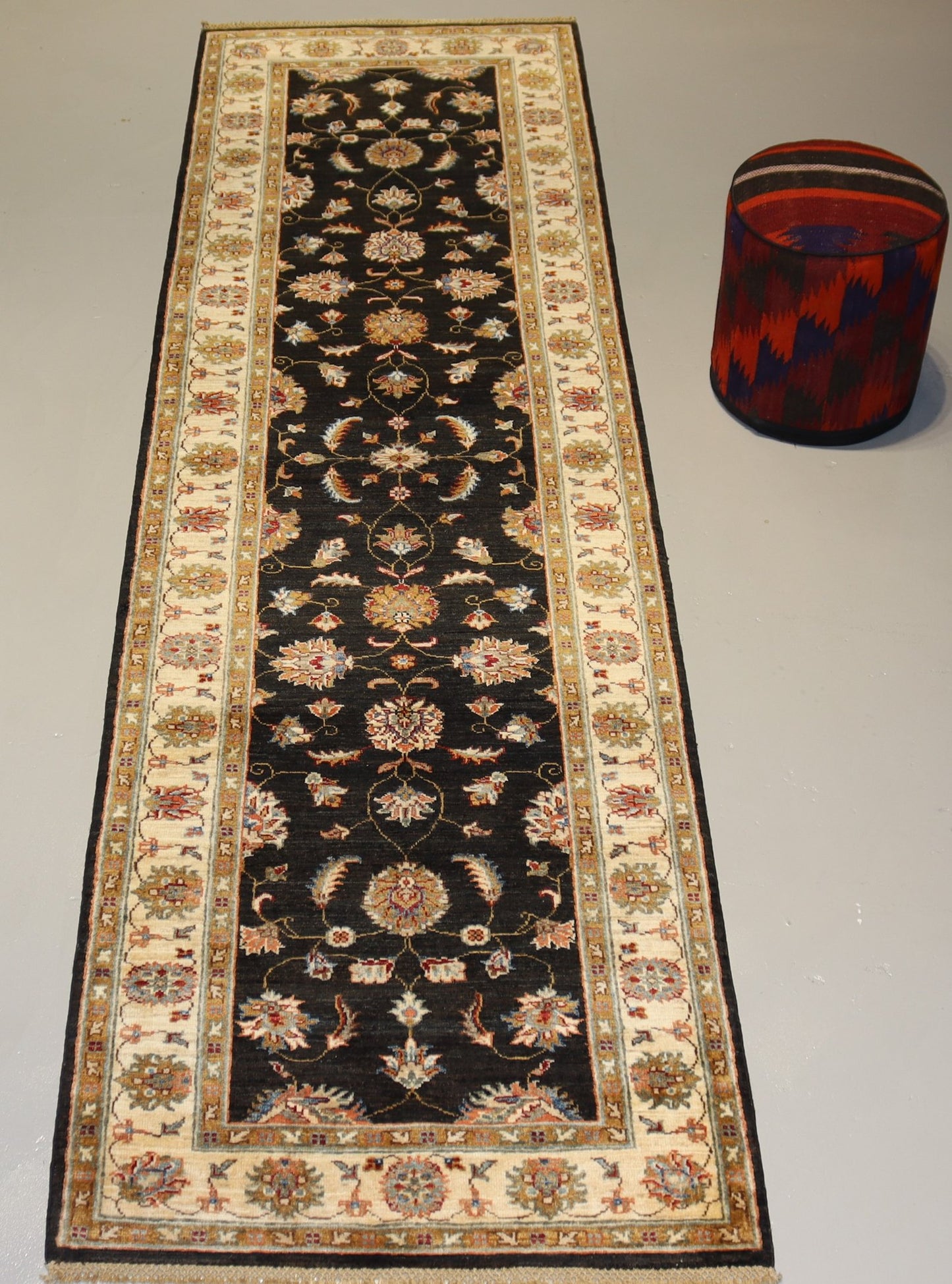 Afghan Handmade Rug-Size-307X89Cm-10.7×2.9 Ft.