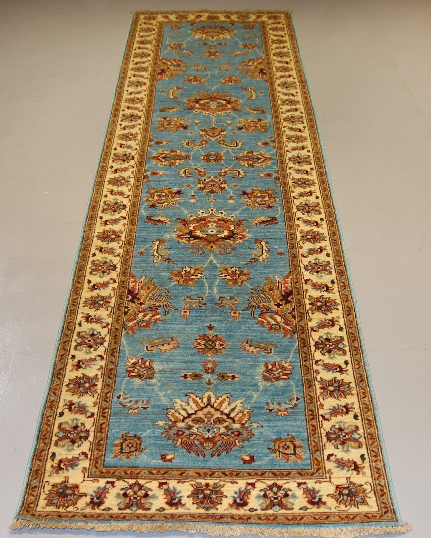 Afghan Handmade Rug-Size-311X80-CM 10.2×2.6 FT.