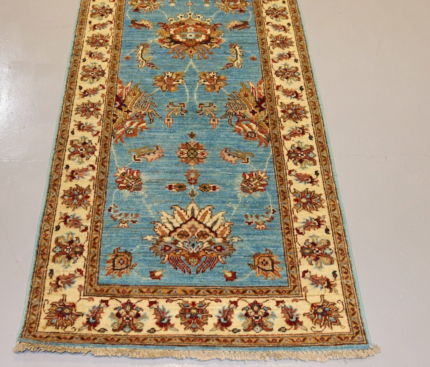 Afghan Handmade Rug-Size-311X80-CM 10.2×2.6 FT.