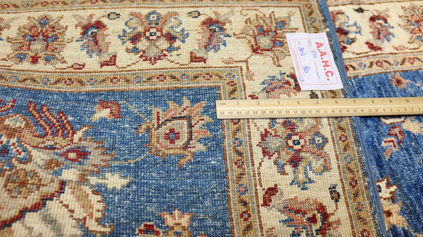 Afghan Handmade Rug -Size-306X80-CM -10.0×2.6 FT.