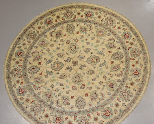 Afghan Handmade batach color Round Rug -Stock -Size- 158 X 158 Cm–5.1 X 5.1 Ft.