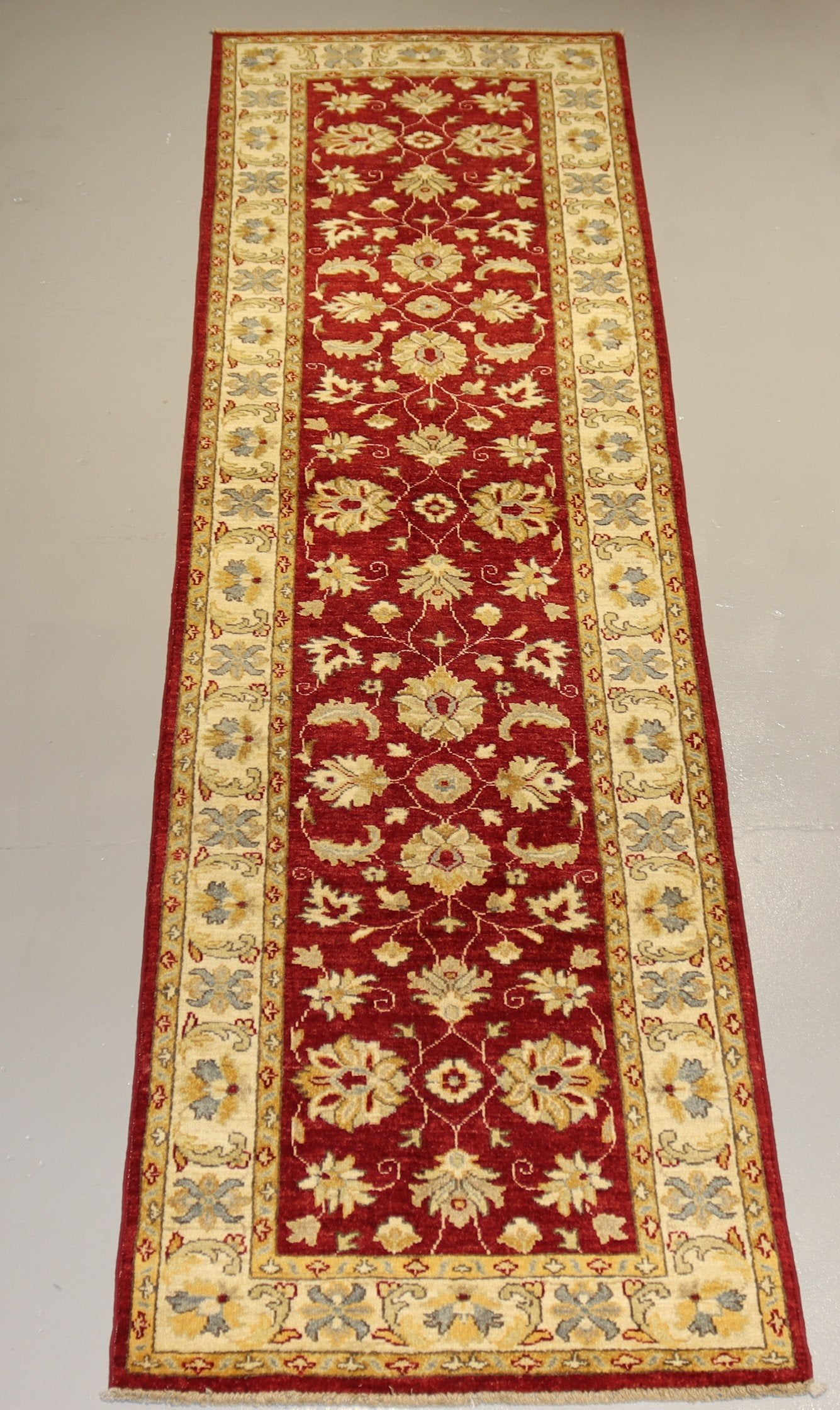 Afghan Handmade Rug -Size- 290X79 Cm-9.5×2.6 Ft.