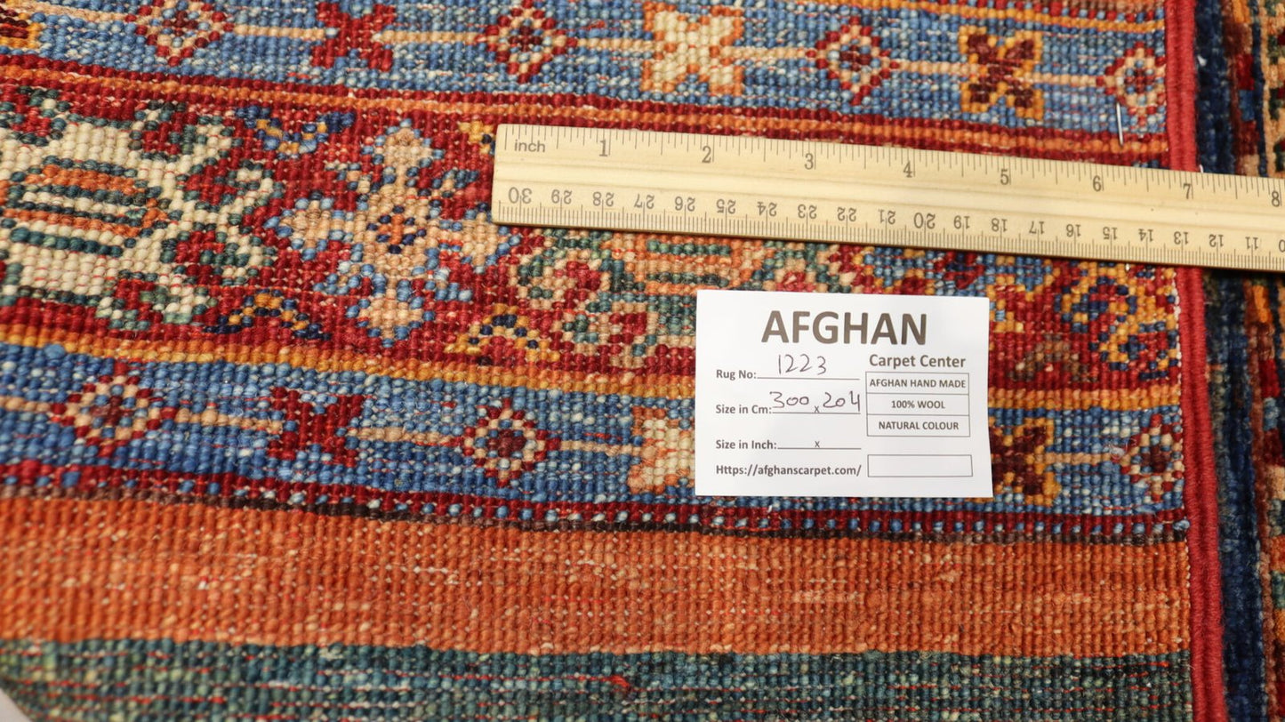 Afghan Rug  -9.8×6.6FT