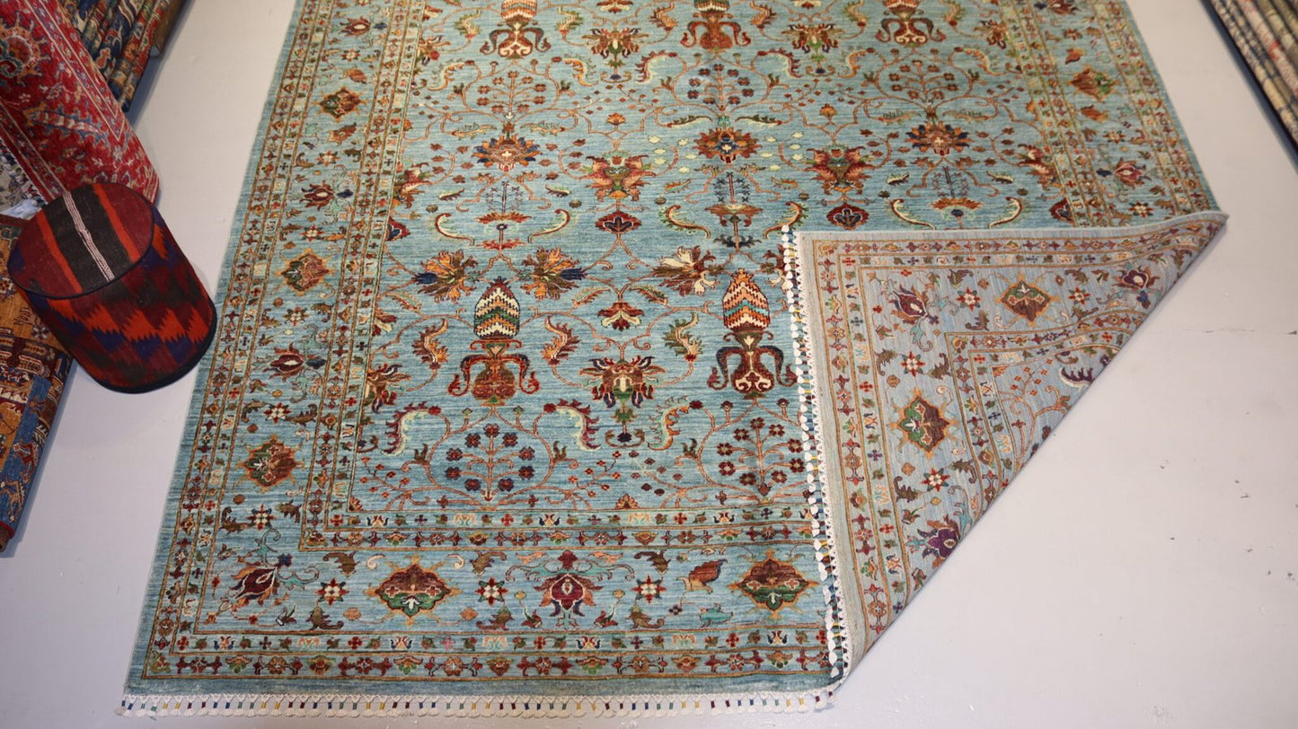 Turkmen Handmade Rug - 11.7 X 8.9 Ft