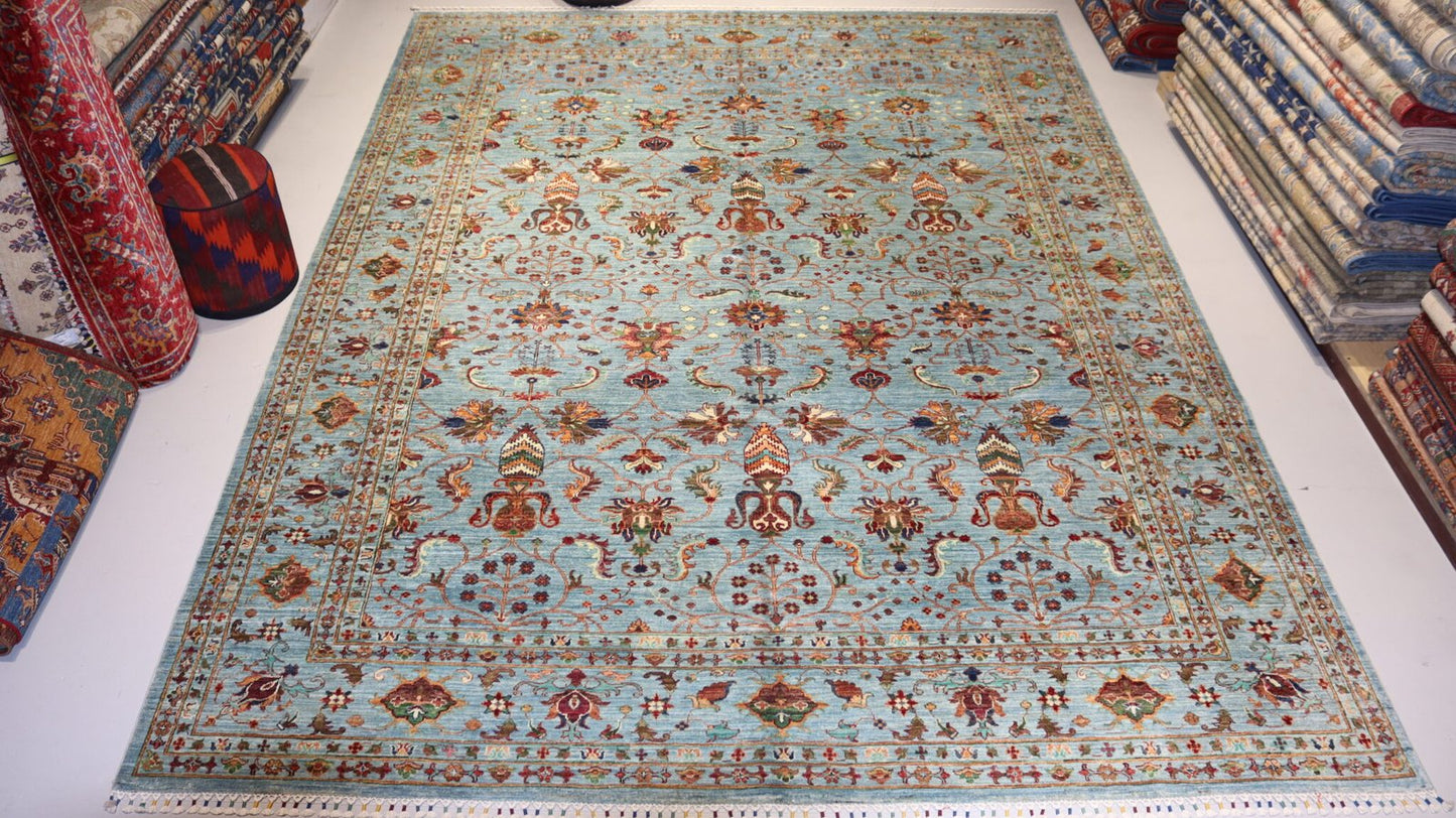 Turkmen Handmade Rug - 11.7 X 8.9 Ft