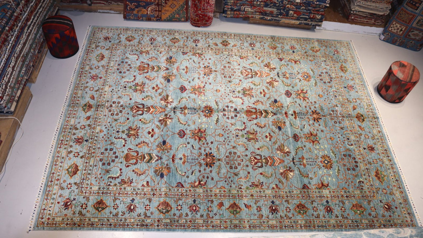 Turkmen Handmade Rug - 11.7 X 8.9 Ft