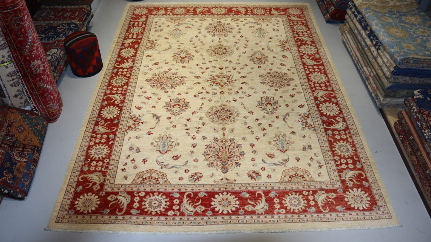 Turkmen  White Ziegler Rugs -11.7 X 8.8 Ft