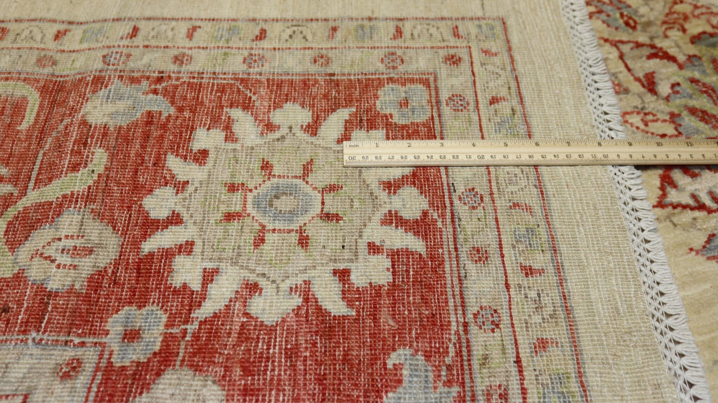 Afghan White Ziegler Rugs - 11.7 X 8.9 Ft