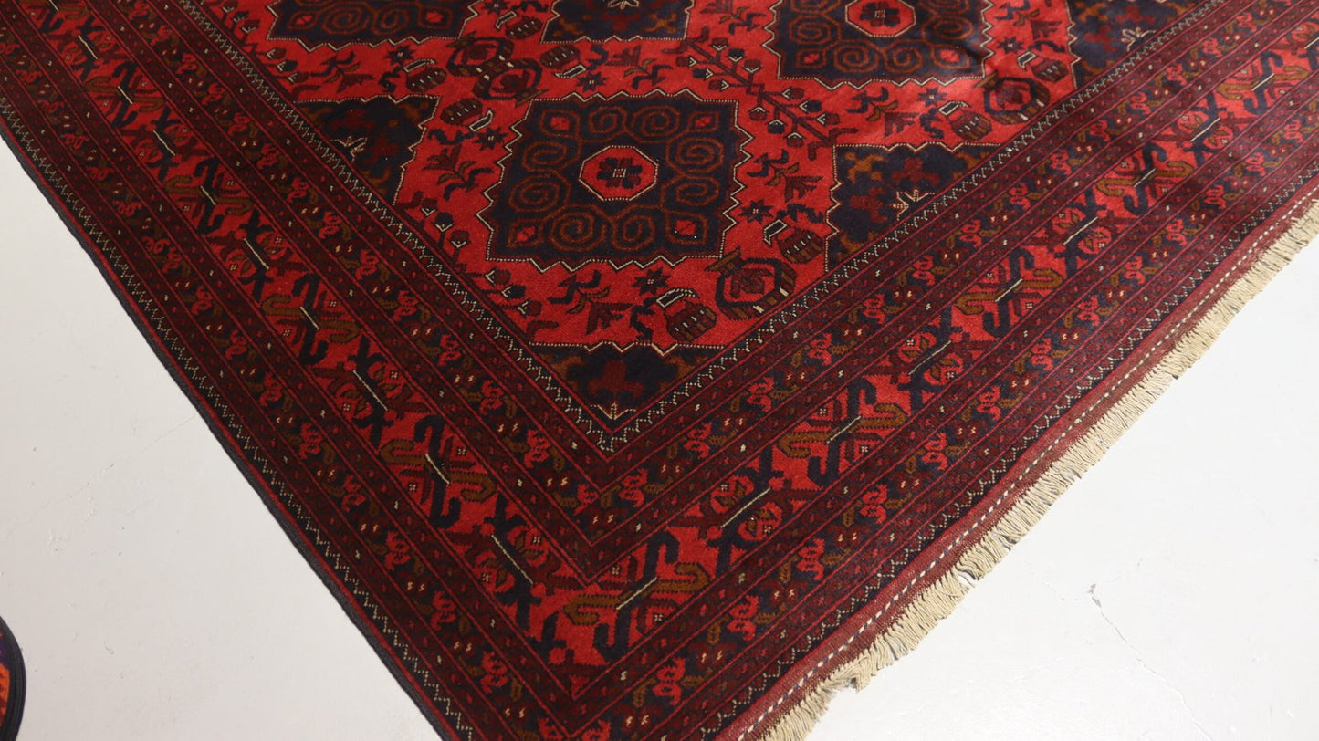 Traditional Handmade Rug - 11.2X 8.2FT.