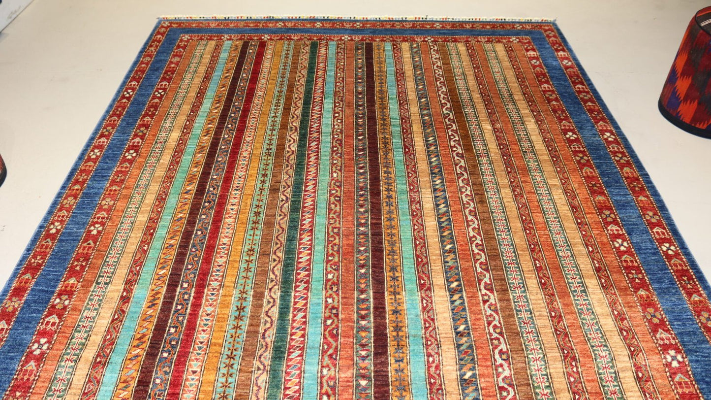 Handmade Shall design Rug -  9.8×6.9Ft.