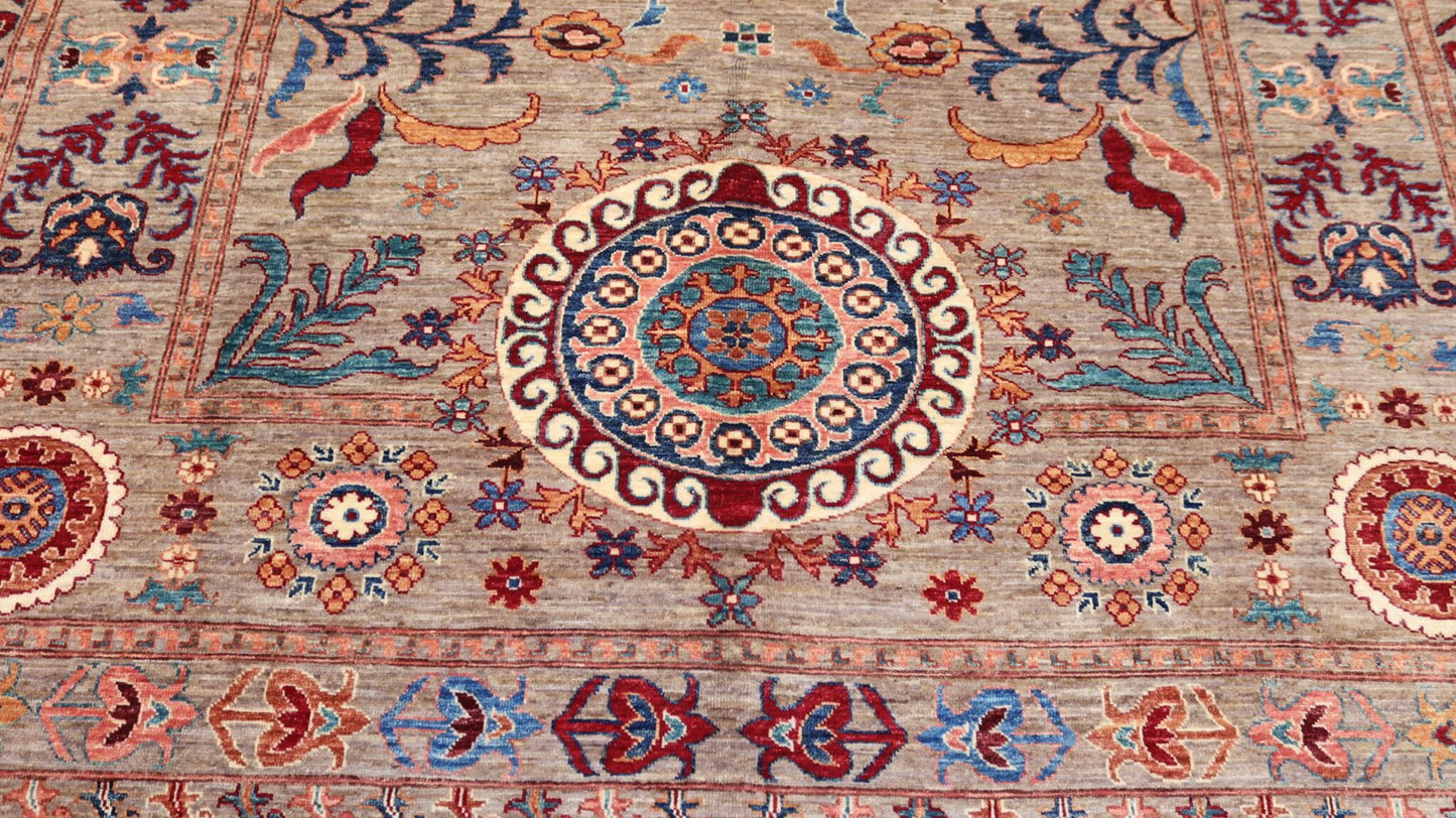 Afghan Medallion Design Rug - 9.7 X6.9Ft.