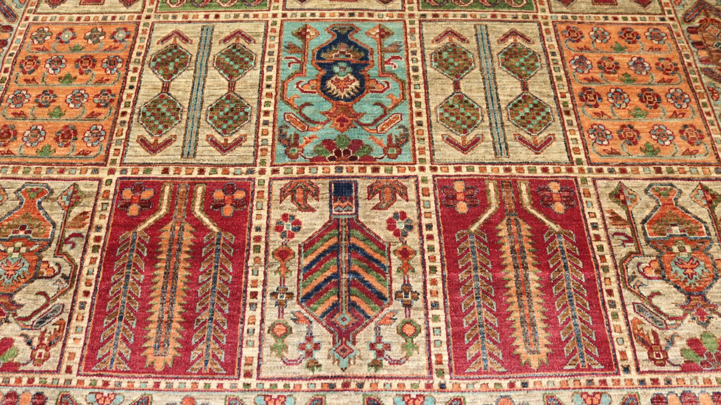 Tribal Afghan Handmade Rug  - 10.1×6.7 Ft.