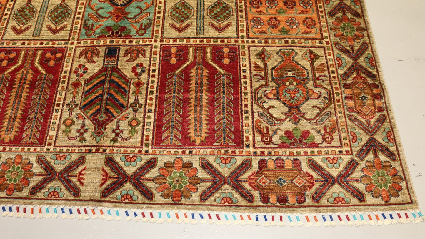 Tribal Afghan Handmade Rug  - 10.1×6.7 Ft.